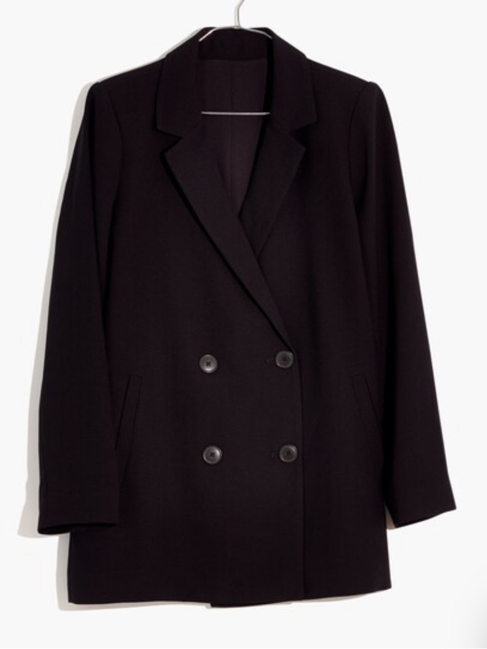 Madewell Double-Breasted Black Womens Blazer Jacket